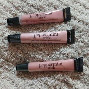 Philosophy Peppermint Stick High-Gloss Flavor Lip Shine 0.4 fl oz LOT 3 Sealed